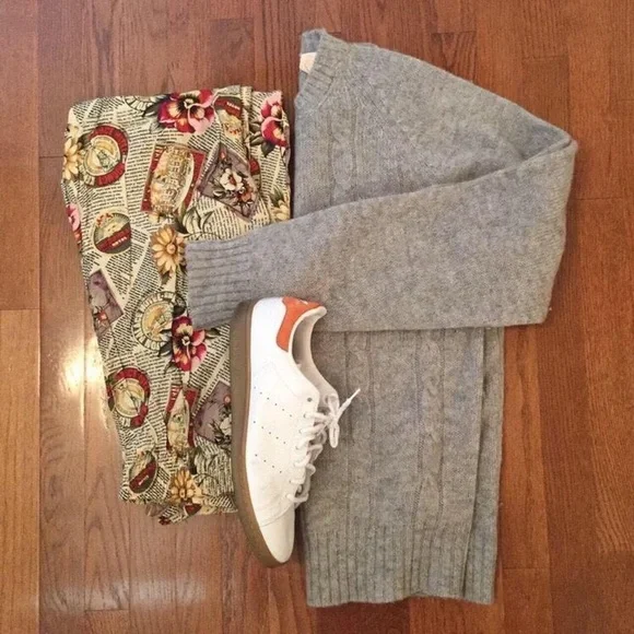 VINTAGE  90S PULL ON PANTS FLOWER NEWS FONT SIZE 12 - Picture 2 of 4